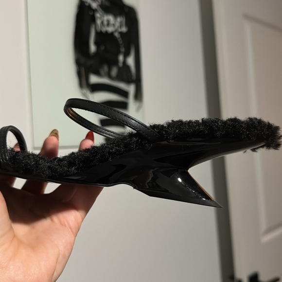 Zara Faux Fur Wedge Sandals - Picture 6 of 6